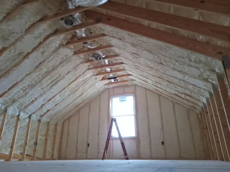 Spray foam roofing application for Crawl Space Insulation project in Island Park